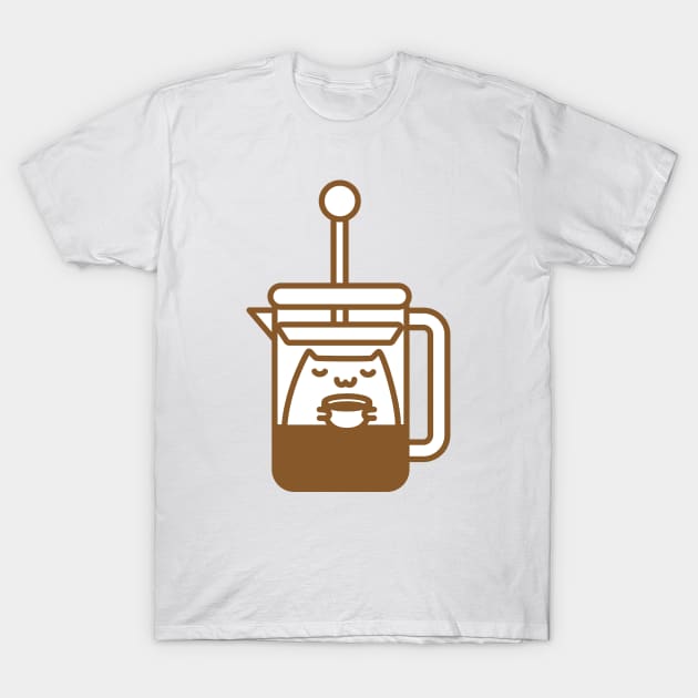 Coffee Cat T-Shirt by Robot Dance Battle